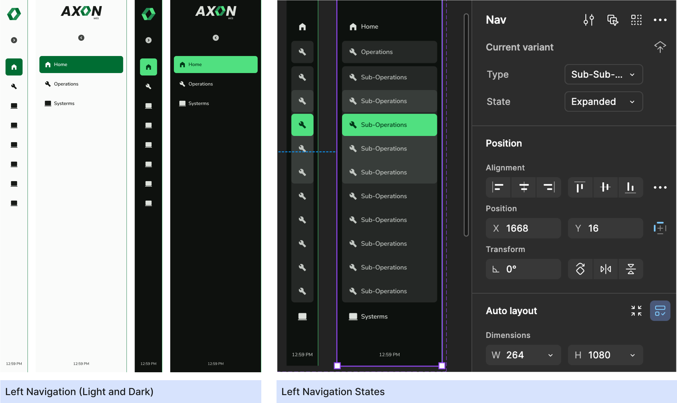 Navigation and Right Panel Design